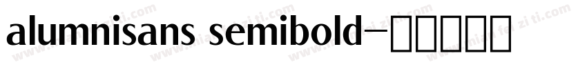 alumnisans semibold字体转换
